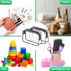 Reginary zippered cosmetics pouches bulk pack ideal for toiletries and accessories.