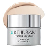 Rejuran Intensive Eye Cream tube promotes lightweight hydration for refreshed under-eye skin.