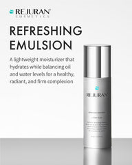 REJURAN emulsion texture swatch shows light, non-greasy finish