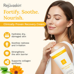 Rejuvaskin Skin Recovery Cream bamboo-pea-glucosamine emphasizes barrier support and hydration