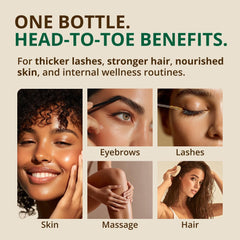 RejuveNaturals Castor Oil dropper tip supports targeted lash and brow use