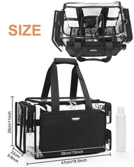 Relavel clear makeup bag premium PVC material for durability and easy cleaning.