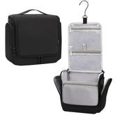 Relavel hanging toiletry bag main compartment shows organized space for cosmetics and travel essentials.