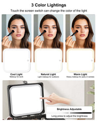 Relavel makeup bag with movable partitions for flexible storage