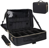 Relavel makeup case large capacity interior open for full pro kit