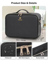 Relavel makeup train case brush holders securely store brushes during travel