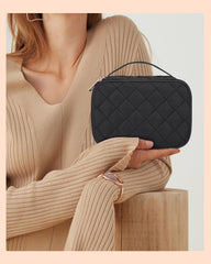 Relavel small makeup bag large inner storage for cosmetics