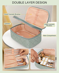 Relavel small makeup bag waterproof interior protects contents during travel or daily use