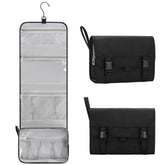 Relavel travel hanging toiletry bag folded compact for easy packing and portability.