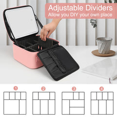 Relavel travel makeup bag brush holder keeps brushes neatly accessible during touch-ups.