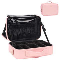 Relavel travel makeup train case exterior demonstrates durable built for organized packing