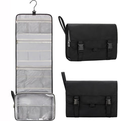 Relavel travel toiletry bag hanging hook for easy access on trips.