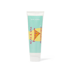 Relax and Wax No Scream Cream 1oz tube shown for pre-wax numbing.