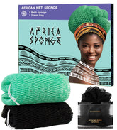 RelaxScene esponja africana negra para exfoliación suave en la ducha