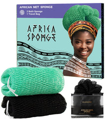 RelaxScene esponja africana negra para exfoliación suave en la ducha