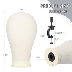 Relx adjustable-height wig stand demonstrates customizable height for comfortable styling.