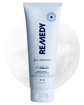 Remedy Science Remedy for Lightweight Cleansing bottle showing gel-to-foam texture for oily skin cleansing