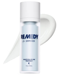 Remedy Science Pore Size Serum bottle showcasing targeted pore minimization for smoother skin.