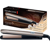 Remington S8540 keratin protect plates closeup for smooth glide and frizz control.