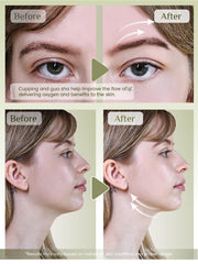 Rena Chris jade gua sha tool smooths skin and invites calming sensations.