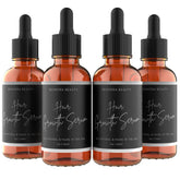 Rennora Beauty hair growth serum bottle with organic herbs for scalp support