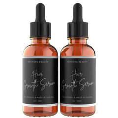 Rennora Beauty Hair Growth Serum bottle showcasing organic herb formula for scalp health.