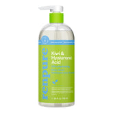 Renpure Kiwi Hyaluronic Body Wash pump bottle with hydrating cleanse for soft skin.