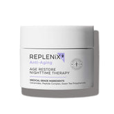Replenix Age Restore night cream jar close-up showing rich, hydrating texture for nightly use