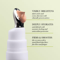 Replenix eye cream texture close-up highlighting lightweight, hydrating formula