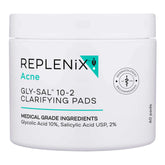 Replenix Gly-Sal Clarifying Acne Pads packaging close-up for convenient daily use.