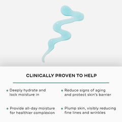 Replenix Pure Hydration serum texture closeup shows non-sticky, fast-absorbing feel