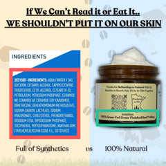 Reroot Organics Naked Tallow Balm unscented application suitable for face and body