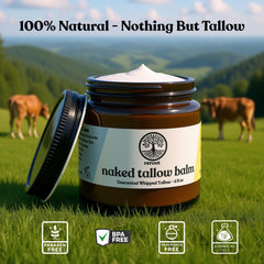 Reroot Organics Naked Tallow Balm whipped texture spreads easily for moisturization