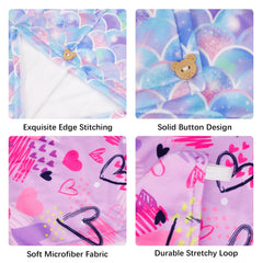 RETON kids pattern hair wrap with mermaid design ready for post-wash routine