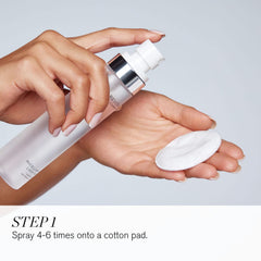 RevitaLash being applied to a cotton pad demonstrating gentle makeup removal benefit