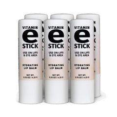 Reviva Labs Vitamin E Stick packaging closeup for on-the-go lip hydration.