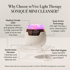 Revive Lux Soniqué Mini blue and red lights glow for skincare routine sessions