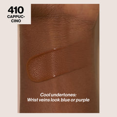 REVLON ColorStay Cappuccino 410 swatches show shade match for deeper tones