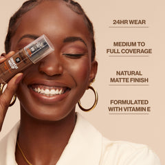 Close-up of oil-free fragrance-free foundation texture for comfortable wear