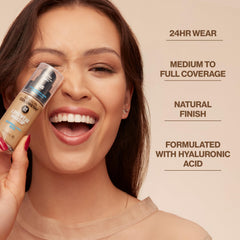 Revlon ColorStay SPF 20 label emphasizes sun protection and breathable wear