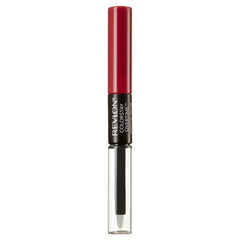 REVLON ColorStay Overtime Lip Color Forever Scarlett swatch in a two-pack for bold, long-lasting color