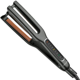 REVLON Double Straight copper ceramic dual-plate closeup captures one-pass styling capability