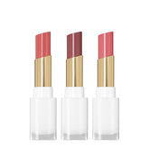 Revlon Glass Shine Balm Honey Shine swatch showing sheer color with glassy shine for hydrated lips.