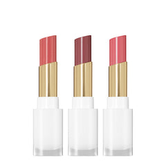 Revlon Glass Shine Balm Honey Shine swatch showing sheer color with glassy shine for hydrated lips.