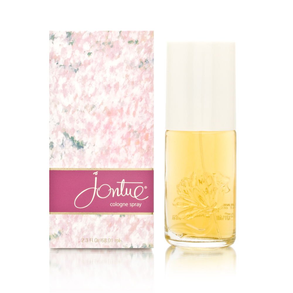 Revlon Jontue bottle front view, elegant fragrance for everyday romance.