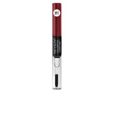 Revlon Liquid Lipstick with Clear Gloss in Ultimate Wine; kiss-proof color with long-lasting shine.