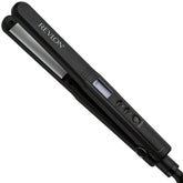 REVLON Perfect Heat ceramic flat iron close-up of 1-inch plates for efficient straightening