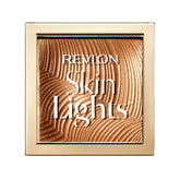 REVLON Skinlights bronzer packaging close-up shows premium design and fragrance-free formula.