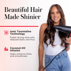 REVLON SmoothStay triple-coated ceramic coconut oil barrel close-up emphasizes nourishment