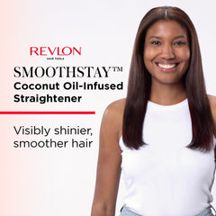 REVLON SmoothStay coconut oil-infused plates lock in moisture for a silky finish.